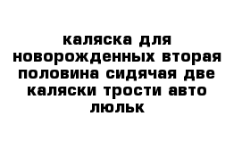  каляска для новорожденных вторая половина сидячая две каляски трости авто люльк